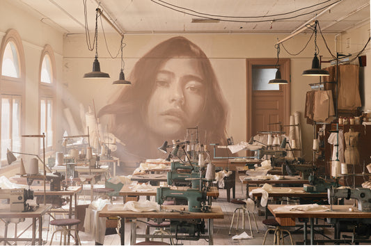 Photographic Print of The Workroom, an installation by Australian Artist Rone at Flinders Street Station.